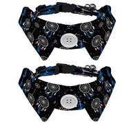 Lot de 2 nœuds papillon réglables pour animaux de compagnie pour chats, petits chiens, chiots, accessoires de fête, attrape-rêves