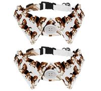 Lot de 2 nœuds papillon réglables pour chien et chat - Nœud papillon formel pour garçons et filles, chiot, chaton, mariage, anniversaire - Chiens beagle allongés sur le sol