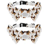 Lot de 2 nœuds papillon réglables pour chien et chat - Nœud papillon formel pour garçons et filles - Chiot, chaton, mariage, anniversaire - Motif chiens beagle