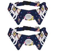 Lot de 2 nœuds papillon réglables pour chien et chat - Nœud papillon formel pour garçons et filles - Mariage et anniversaire - Alpaga amusant « I Choose To Be a Unicorn »