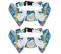 Lot de 2 nœuds papillon réglables pour chien et chat - Nœud papillon formel pour garçons et filles - Pour mariage, anniversaire - Licorne mignonne Be My Person