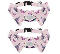 Lot de 2 nœuds papillon réglables pour chien et chat - Nœud papillon formel pour garçons et filles - Pour mariage, anniversaire - Motif licorne mignon