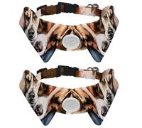 Lot de 2 nœuds papillon réglables pour chien et chat - Nœud papillon formel pour garçons et filles - Pour mariage, anniversaire - Aquarelle Jack Russel