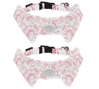Lot de 2 nœuds papillon réglables pour chien et chat - Pour garçons et filles - Pour mariage, anniversaire - Licorne rose