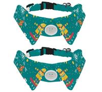 Lot de 2 nœuds papillon réglables pour chien et chat - Pour garçons et filles - Pour mariage, anniversaire - Univers dessin animé