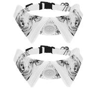 Lot de 2 nœuds papillon réglables pour chien et chat - Pour garçons et filles - Pour mariage, anniversaire - Portrait de cochon de ferme