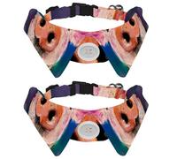 Lot de 2 nœuds papillon réglables pour chien et chat - Pour garçons et filles - Pour mariage, anniversaire - Portrait d'art