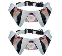 Lot de 2 nœuds papillon réglables pour chien et chat - Pour garçons et filles - Pour mariage, anniversaire - Portrait de chien de montagne