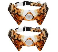 Lot de 2 nœuds papillon réglables pour chien et chat - Pour garçons et filles - Pour mariage, anniversaire - Cavalier King Charles Spaniel Labrador et Carlin