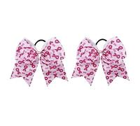 Lot de 2 nœuds roses pour la sensibilisation au cancer du sein - Pour la sensibilisation au cancer du sein - Décorations roses pour adolescentes et femmes publiques Lambo