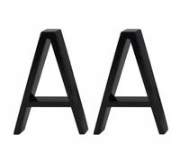 Lot de 2 numéros de maison flottants, 125 mm de long, en alliage de zinc, numéros d'adresse pour maison, boîte aux lettres, appartement, hôtel, cour - Noir (A)