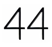 Lot de 2 numéros de maison flottants, 125 mm de long, numéros d'adresse de porte en alliage de zinc pour maison, boîte aux lettres, appartement, hôtel, cour - Noir (4)