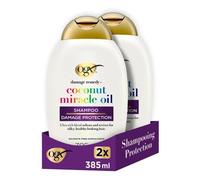 Lot De 2 Ogx Shampooing Extra Strength Damage Remedy Coconut Miracle Oil, 385ml ¿ Shampoing Réparateur Au Lait De Coco