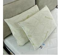 Lot de 2 Oreillers 40x60 cm Fibre de Bamboo à Memoire de Forme