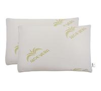 Lot de 2 Oreillers Aloe Vera 40 x 60 cm - Confort Viscoélastique & Anti-Allergique Forme rectangulaire