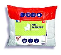 Lot de 2 oreillers anti-acariens 50x70 cm - 100% Polyester - DODO Blanc
