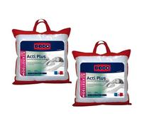 Oreiller Dodo Lot de 2 oreillers anti allergies - 65x65 cm - ACTI PLUS II