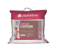 Blanrêve Lot de 2 Oreillers en coton – 60 x 60 cm – Blanc