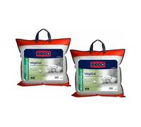 Lot de 2 oreillers DODO ergonomiques à mémoire de forme - 60x60 cm - VEGETAL
