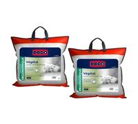 Lot de 2 oreillers DODO ergonomiques à mémoire de forme - 60x60 cm - VEGETAL