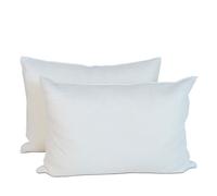 Lot de 2 oreillers ergonomiques Flocons 50x70 cm - Mémoire de forme - 20 cm - Blanc