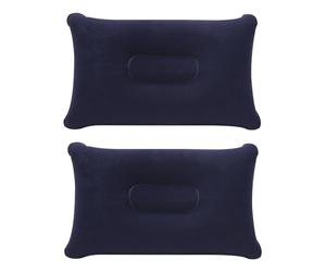 Lot de 2 Oreillers Gonflables Ultra Légers et Compacts, Parfaits pour Voyages, Camping, Plein Air et Pêche, Oreillers Résistants à l'Eau et Faciles à Gonfler, Taille Confortable 35 cm x 22 cm x 10 cm