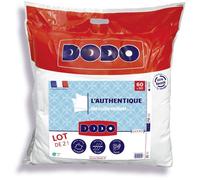 Lot de 2 Oreillers Médium - DODO - L'AUTHENTIQUE - 60 x 60 cm - Blanc