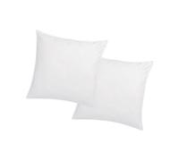 Lot de 2 oreillers mémoire de forme mémofill 60 x 60 cm - Percale de coton - 91 fils/cm² - 750 gr - Blanc - AUXENCE