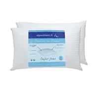 Lot de 2 oreillers Plumes carrés/Lot 2 oreillers naturels en Plumes/lot d'oreiller Luxe Plumes de Canard (45_x_70_cm)