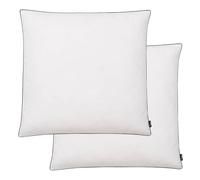 Lot de 2 Oreillers Remplissage de Duvet Cousins Décoration Balcon Blanc vidaXL