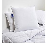 Lot de 2 Oreillers Souples 65x65cm Sensation Duvet - Gonflant Extra - Enveloppe 100% coton qualité percale - BLEU CALIN