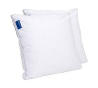 Lot de 2 Oreillers Ultra Moelleux Volume 65x65cm - Enveloppe 100% coton qualité percale - BLEU CALIN