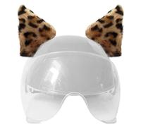 Lot de 2 oreilles de chat en peluche - Décoration de casque - Jolies oreilles de chat - Accessoires de casque pour enfants, garçons et filles - Léopard