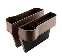 Lot De 2 Organisateur De Remplissage D'espace De Siège De Voiture en Cuir PU, Boîte De Rangement pour Siège Écart De Voiture, Organisateur Latéral De Siège De Voiture pour Conducteur Et Passager