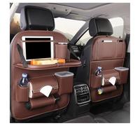 Lot de 2 Organisateur de Voiture pour Smart ForTwo ForFour Roadster formore, Protecteur Arrière de Siège Auto, Organisateur Siege avec Platea, Multi-Poches pour Rangement Voiture,B Brown