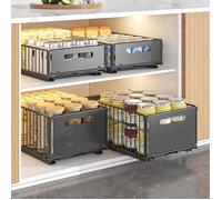 LOT DE 2 organisateur sous evier 24,5 x 37,5 x 19 cm Pliable Noir