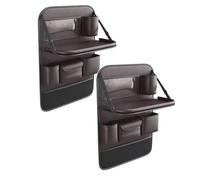 Lot de 2 Organisateurs de Siège Auto avec Tablette pour Mobilize Duo 2025 | Tablette rabattable voiture · rangement dossier siège auto · protection siège · poches de rangement voyage · similicuir PU