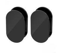 Lot de 2 organiseurs de câbles USB en acrylique avec pâte, adaptés pour le verre, le bois, les murs, solution de gestion de câbles compacte et prête pour le voyage (noir)