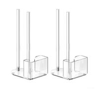 Lot de 2 organiseurs de couvercles de bocaux compacts avec deux chambres pour couvercles larges et réguliers en acrylique transparent pour économiser de l'espace à montage vertical de cuisine (A)