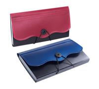 Lot de 2 organiseurs de fichiers accordéon - Pochette de rangement extensible pour factures et reçus | PP et polyester | Pour bureau, maison, école