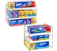 Lot de 2 organiseurs de garde-manger extensibles pour films plastiques et aluminium, support r glable pour emballages de cuisine, tag re pour e