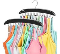 Lot de 2 organiseurs de Soutien-Gorge pour Placard, Rotation à 360 °, économise de l'espace avec 20 Crochets métalliques Pliables, cintres de débardeurs, organiseurs de Placard et Rangement pour