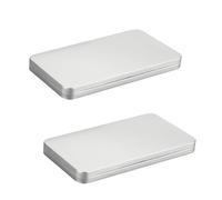 Lot de 2 organiseurs de trésorerie en métal robuste avec couvercle pour boîtes de rangement d'argent ou gestion de bureau d'entreprise