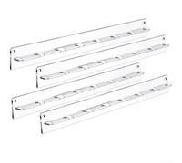 Lot de 2 organiseurs muraux en acrylique pour lunettes de soleil, transparents et noirs, pour la maison ou la vitrine, étagère de rangement pouvant contenir plusieurs paires, facile à installer