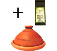 lot de 2, ORIGINAL Tajine Tagine Ø 30cm + Thé marocain à la menthe 40g