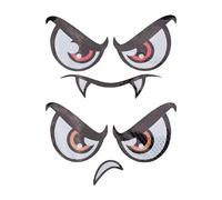 Lot de 2 ou 3 cache-œil réfléchissants pour tondeuse à gazon, 14,8 x 9,3 cm et 16,4 x 6 cm, matériau pâte, pour tondeuses robotiques, décoration de jardin