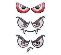 Lot de 2 ou 3 patchs réfléchissants pour yeux de robot tondeuse à gazon, 14,7 x 9,4 cm et 16,46 x 6,9 cm, autocollants décoratifs de dessin animé pour tondeuses robotiques, compatibles (3 pièces)