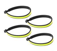 Lot de 2 ou 4 clips réfléchissants pour pantalon de vélo pour la sécurité du cyclisme, bandes élastiques pour maintenir le pantalon loin de la chaîne, matériau ABS et PVC, ajustement réglable pour