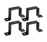 Lot de 2 ou 4 supports de serrage carrés en acier au carbone en forme de U pour sécuriser les tuyaux, balcons et rampes d'escalier dans différents réglages (4 pièces, 5,1 cm)