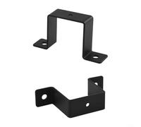 Lot de 2 ou 4 supports de serrage carrés en acier au carbone résistants pour tuyaux et garde-corps de sécurité (2 pièces de 5,1 cm)